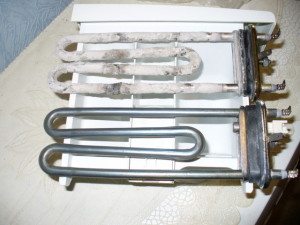 Scale sa heating element ng washing machine