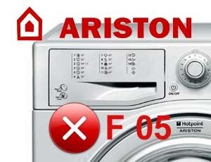 Chyba f05 v pračce Ariston