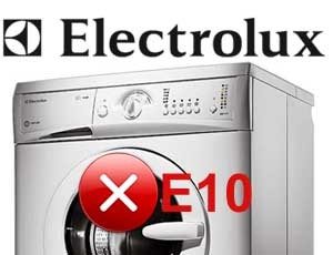 Kód chyby E10 na pračce Electrolux