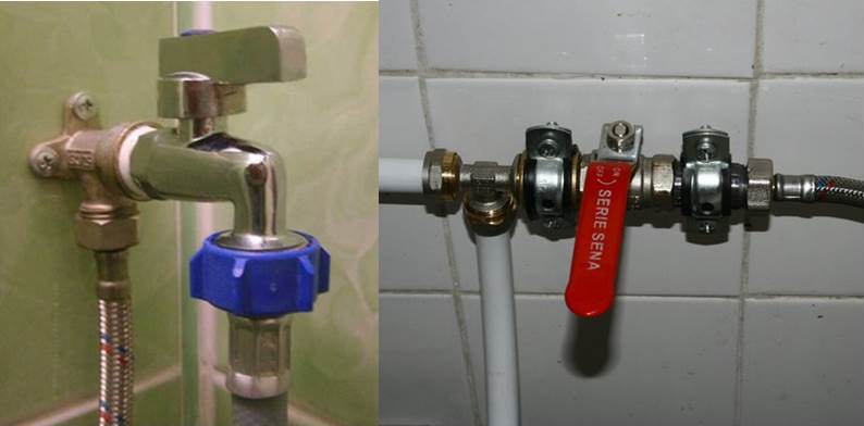 vodovodní kohoutek pro pračku