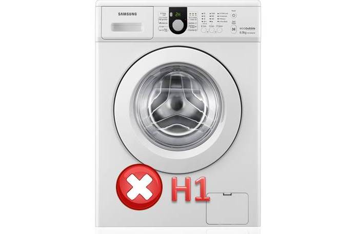 chyba h1 v pračce Samsung