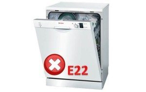 Chyba E22 pro myčku nádobí Bosch