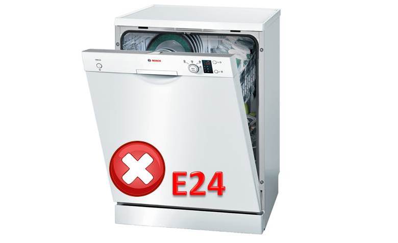 chyba e24 v myčce Bosch
