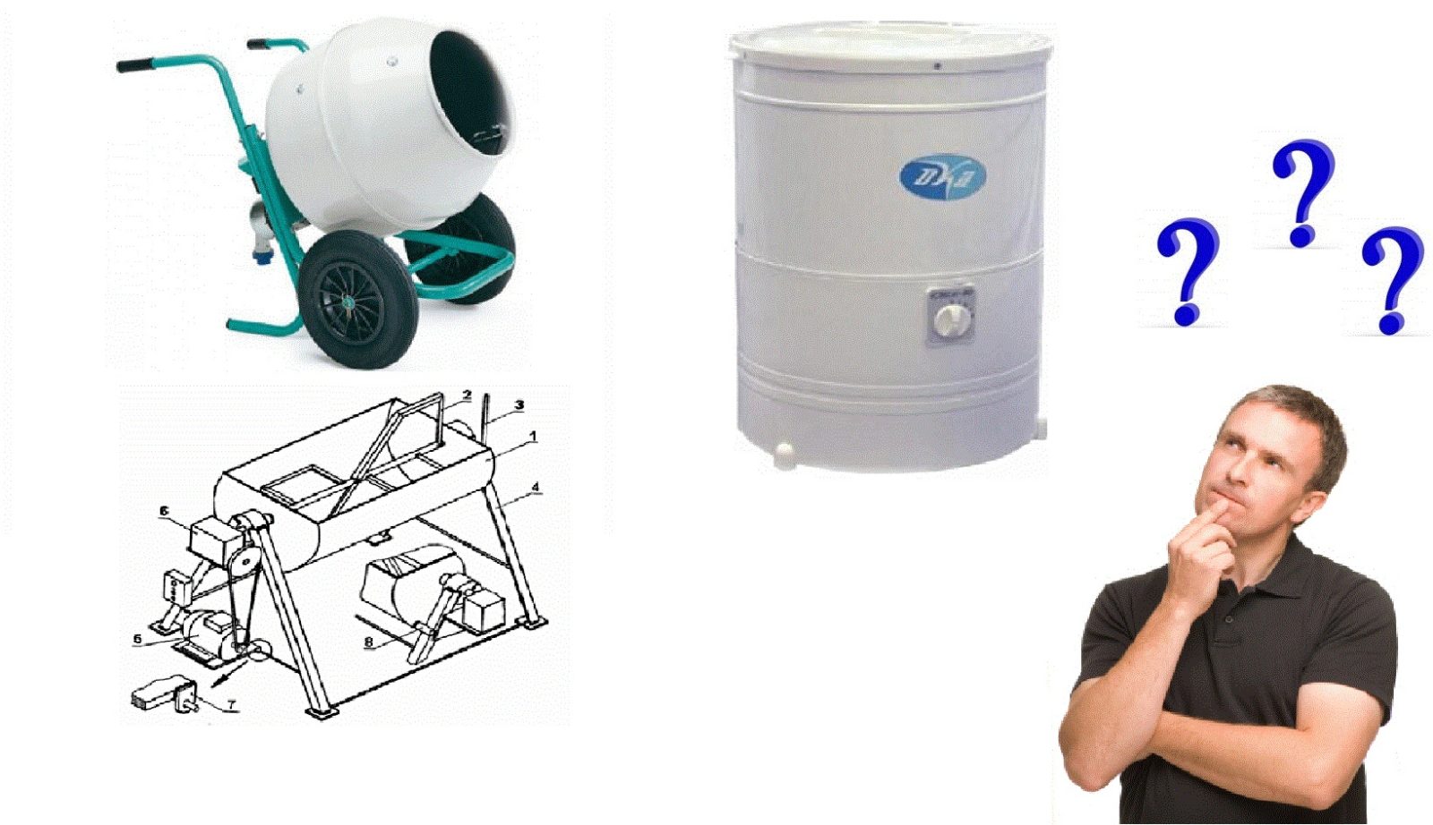 míchačka na beton z pračky