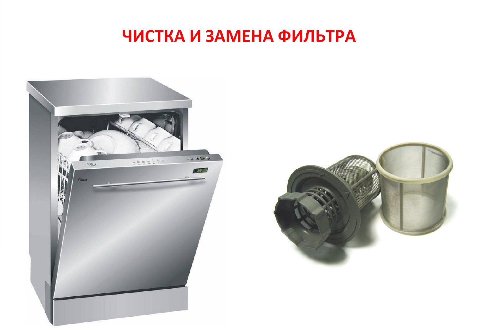 výměna filtru v myčce