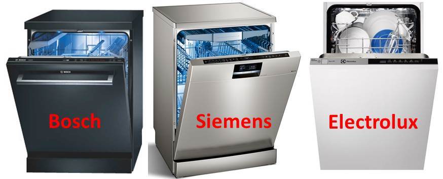 Myčky nádobí Bosch, Siemens a Electrolux