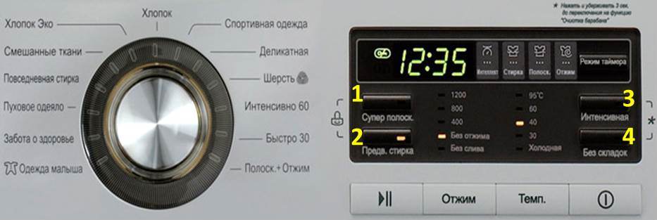 painel de controle LG