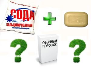 Prací prášek vyrobený z mýdla a sody