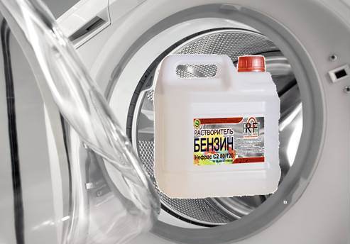 geur van benzine in de wasmachine