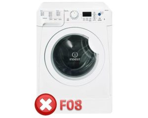 Chyba F 08 v pračce Indesit