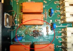 vyhořel elektronický modul