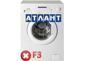 Chyba F3 v pračce Atlant