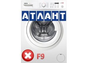 Chyba F9 v pračce Atlant