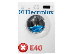 Chyba E40 v pračce Electrolux