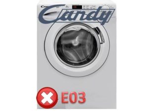 Chyba E03 v pračkách Kandy