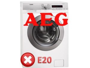 Chyba E20 v pračce Aeg