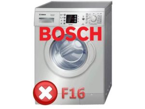 Chyba F16 v pračce Bosch