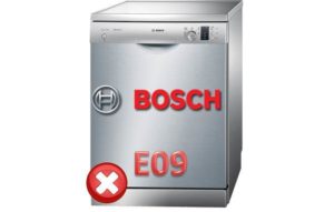 Chyba E09 pro myčku nádobí Bosch