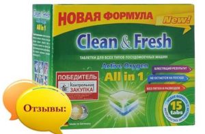 Recenze tablet do myčky Clean&Fresh