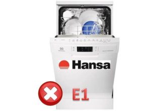 Chyba E1 v myčce Hans