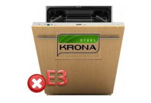 Kód chyby E3 v myčce Krona