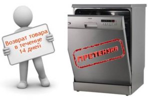Jak vrátit myčku nádobí