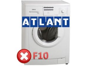 Chyba F10 na pračce Atlant