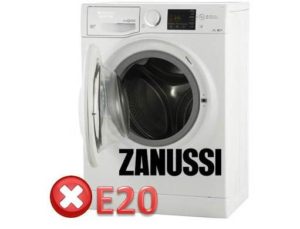 Chyba E20 v pračce Zanussi