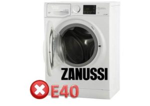 Kód chyby E40 na pračce Zanussi