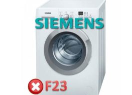 Chyba F23 v pračce Siemens