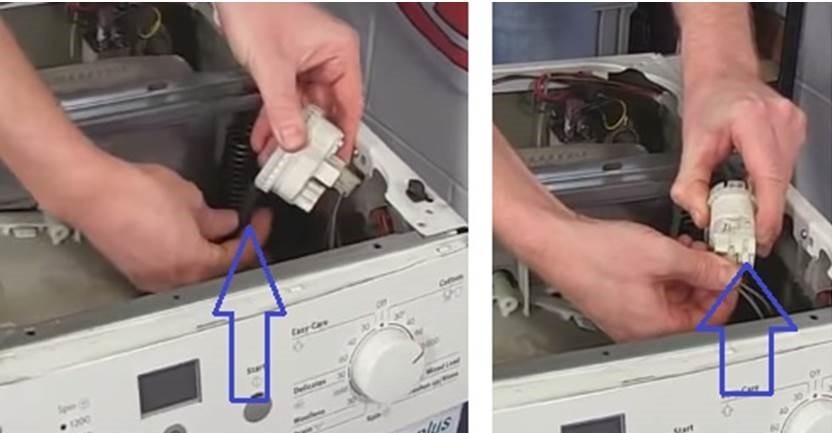 a nyomáskapcsoló eltávolítása egy Siemens gépről