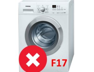 Chyba F17 v pračce Siemens
