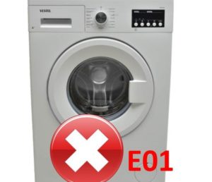 Chyba E01 na pračce Vestel