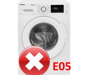 Chyba E05 v pračce Hansa