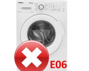 Chyba E06 v pračce Hansa