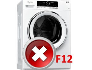 Chyba F12 v pračce Whirlpool