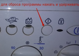 Program na pračce Indesit se pokazil