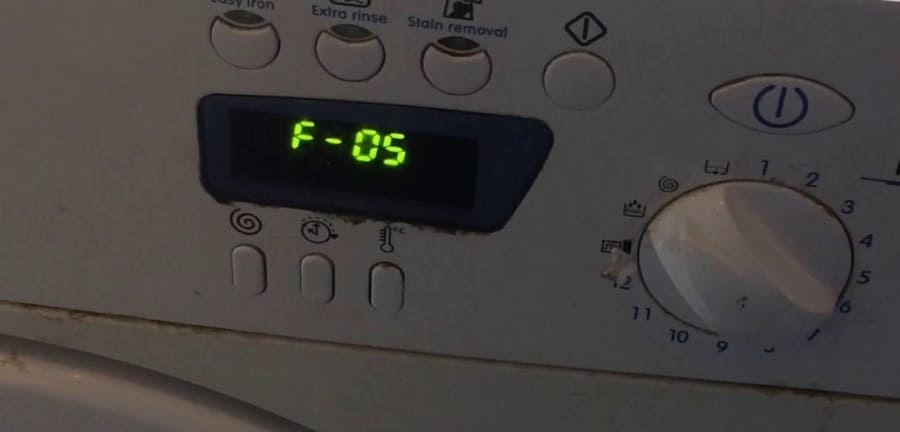 The error code indicates a breakdown of the pressure switch