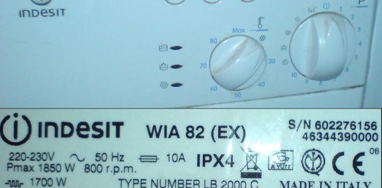 kolik spotřebuje stroj Indesit?