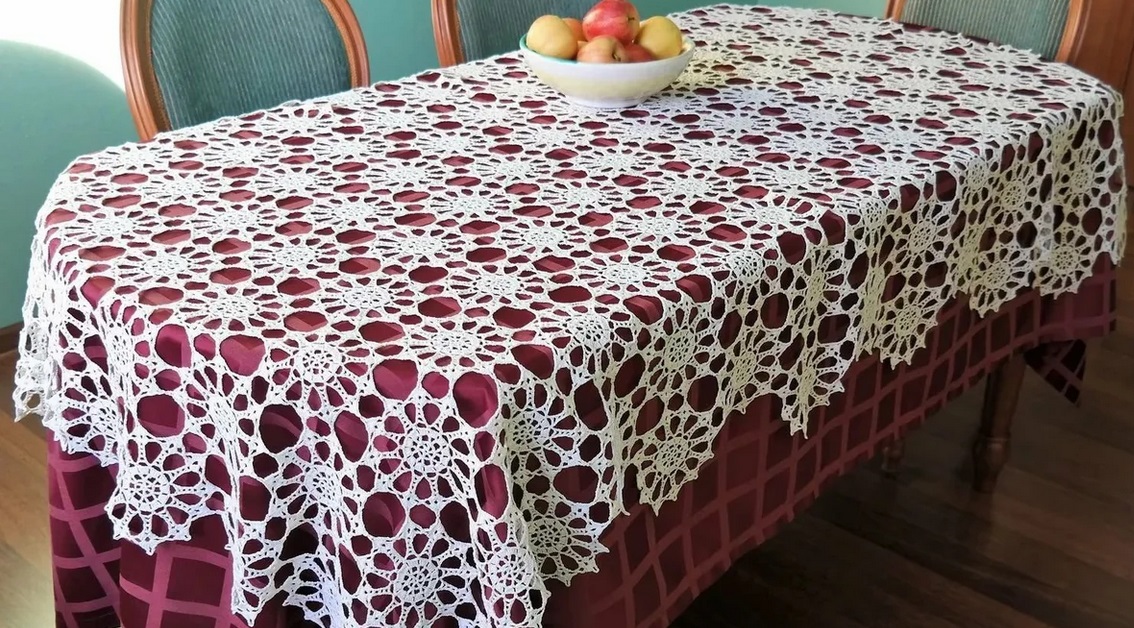 pletený ubrus se obtížně pere
