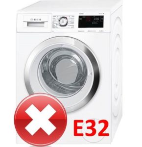 Chyba E32 v pračce Bosch
