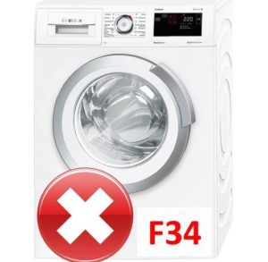Chyba F34 v pračce Bosch