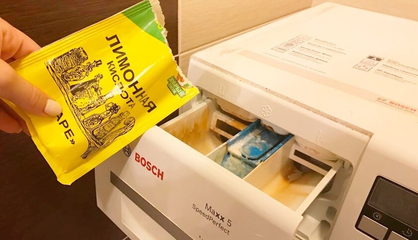 nalijte citron do přihrádky na hlavní praní