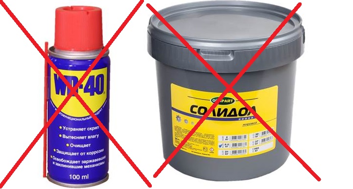 Nemůžete použít WD-40 a Solidol