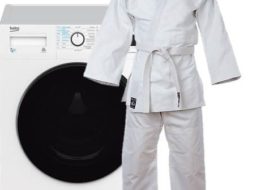 Praní kimona judo v pračce