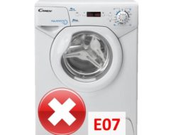 Chyba E07 v pračce Kandy