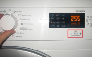 Time Manager na pračce Electrolux