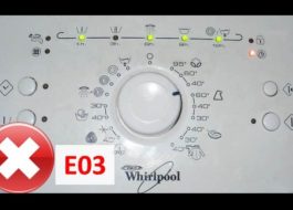 Chyba E03 v pračce Whirlpool