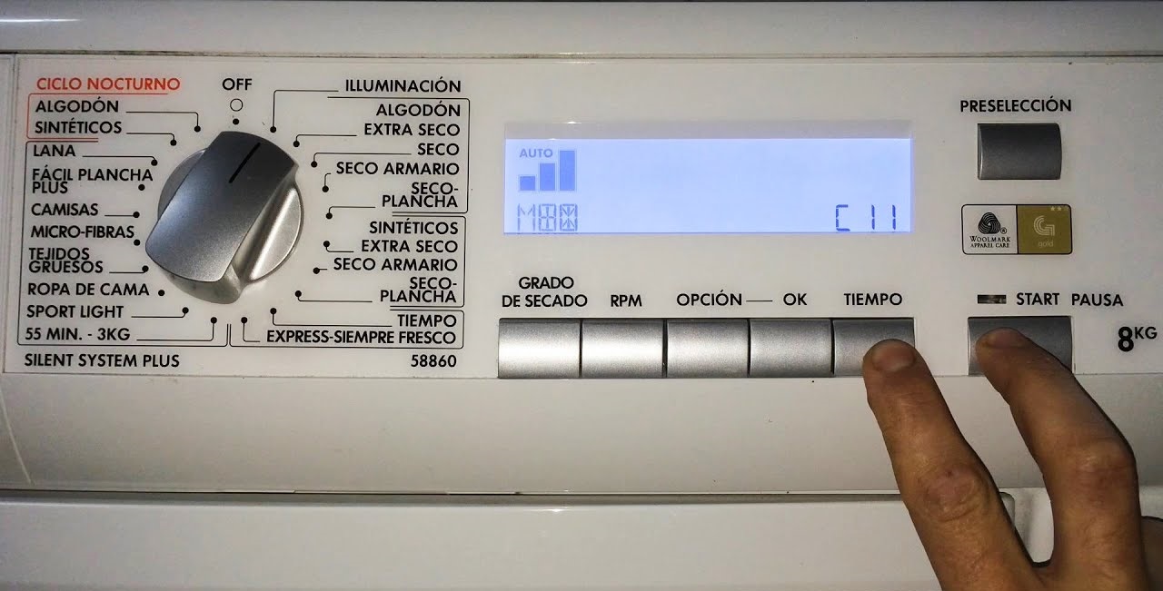 spuštění servisního testu