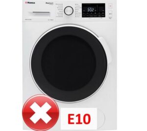 Chyba E10 v pračce Hansa